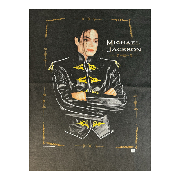 VTG Michael Jackson King of Pop Dangerous Tour 1992 T Shirt Sz L - Picture 1 of 5